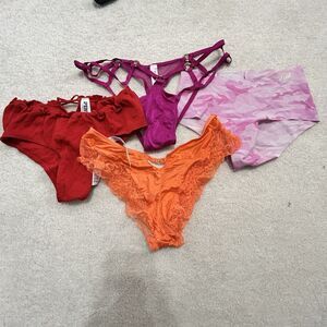 NEW Lot Of 4 VS Victoria’s Secret Cheeky Panties Sexy Size XS NWOT